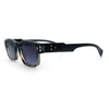 Gentlemanly Hipster Narrow Rectangle Horn Rim Mens Plastic Sunglasses