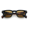 Gentlemanly Hipster Narrow Rectangle Horn Rim Mens Plastic Sunglasses
