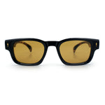 Gentlemanly Hipster Narrow Rectangle Horn Rim Mens Plastic Sunglasses