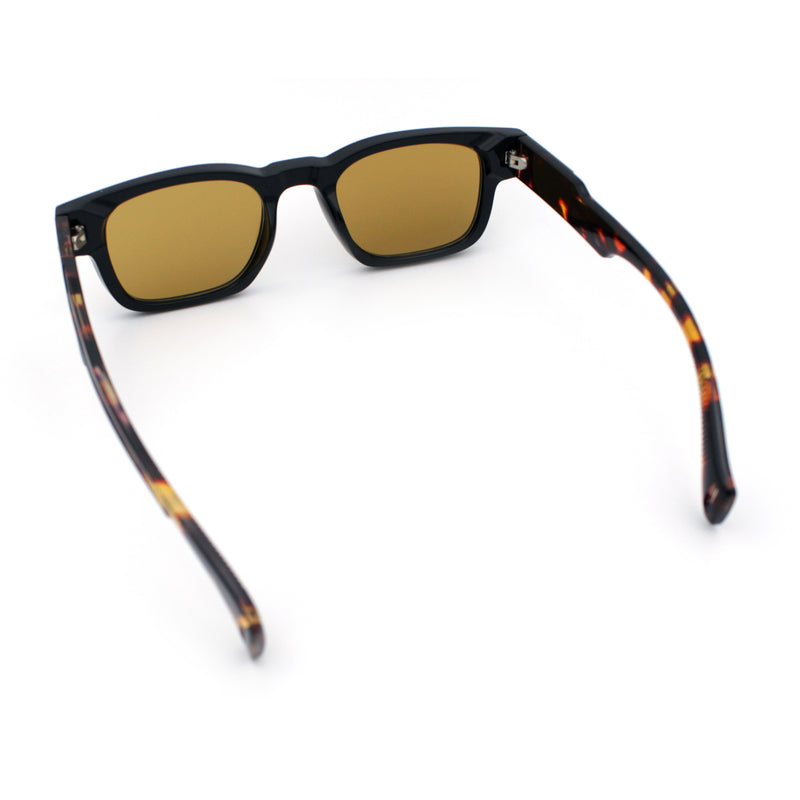 Gentlemanly Hipster Narrow Rectangle Horn Rim Mens Plastic Sunglasses