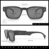 Gentlemanly Hipster Narrow Rectangle Horn Rim Mens Plastic Sunglasses