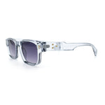 Gentlemanly Hipster Narrow Rectangle Horn Rim Mens Plastic Sunglasses