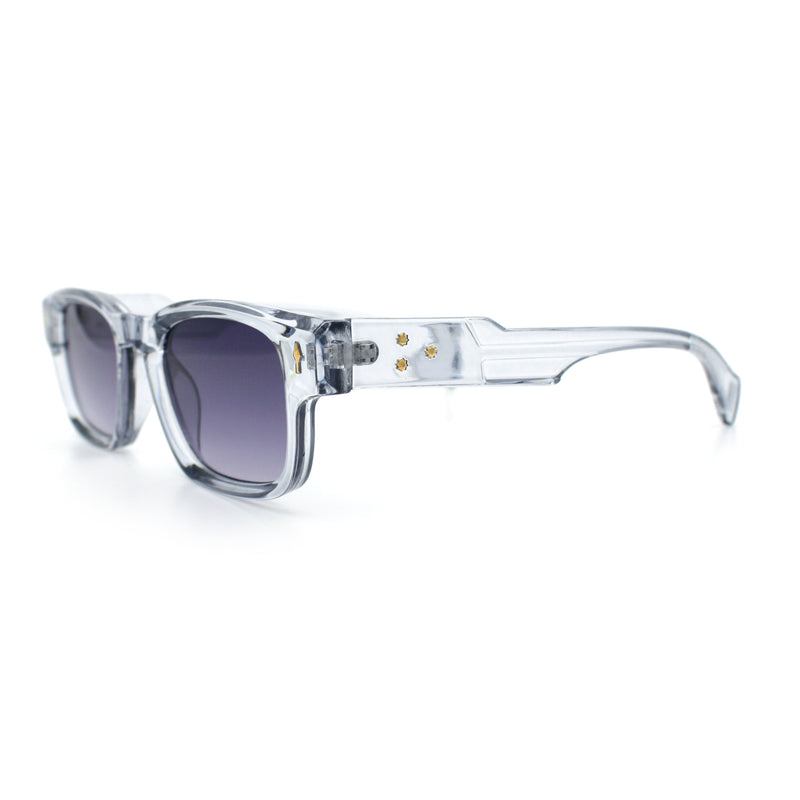 Gentlemanly Hipster Narrow Rectangle Horn Rim Mens Plastic Sunglasses