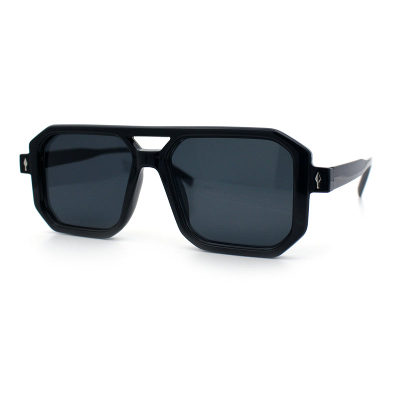 Mens Squared Rectangular Racer Plastic Urban Hipster Sunglasses