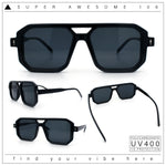 Mens Squared Rectangular Racer Plastic Urban Hipster Sunglasses
