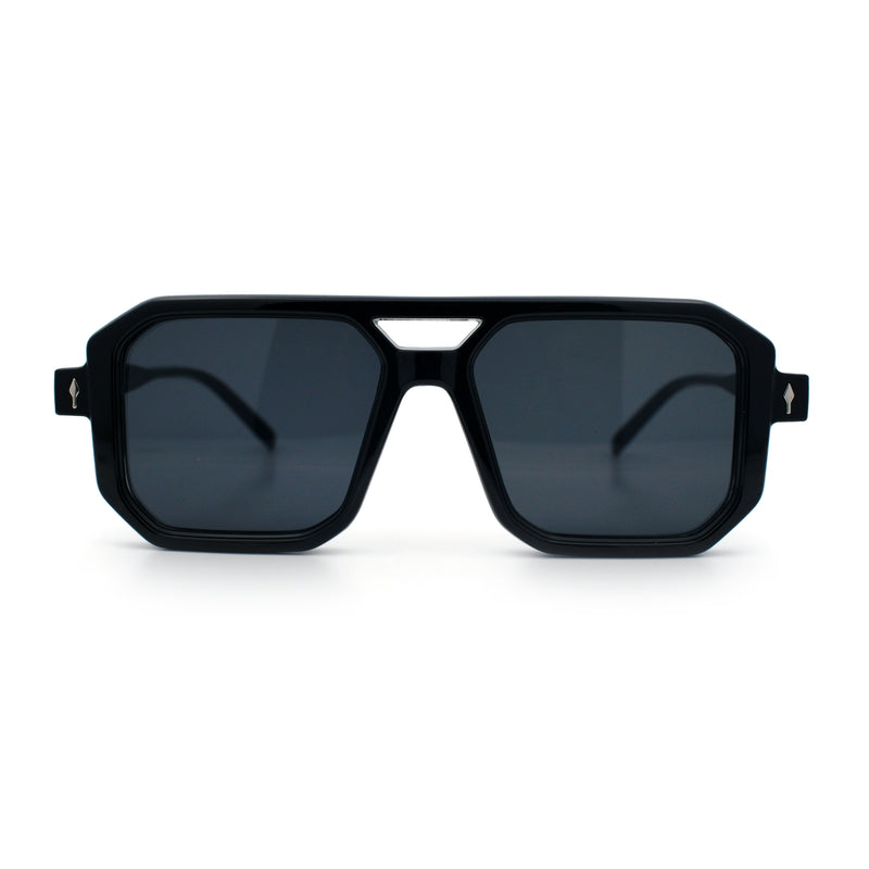 Mens Squared Rectangular Racer Plastic Urban Hipster Sunglasses