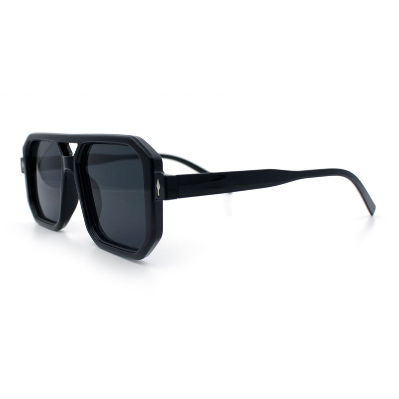 Mens Squared Rectangular Racer Plastic Urban Hipster Sunglasses