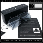 Mens Squared Rectangular Racer Plastic Urban Hipster Sunglasses