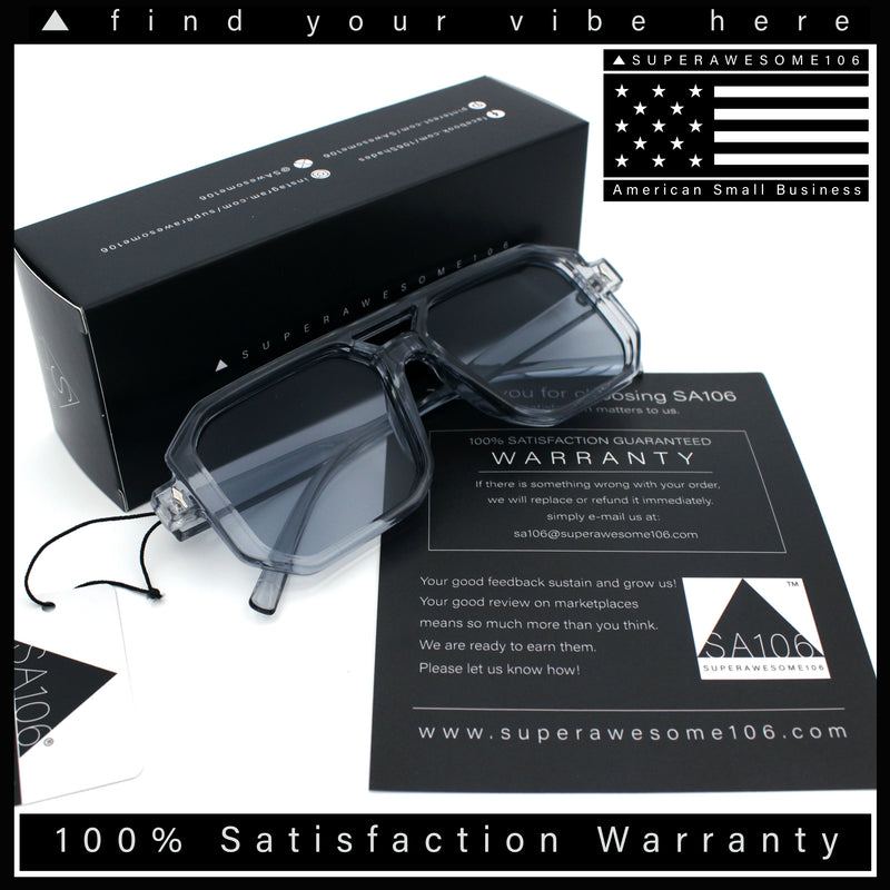Mens Squared Rectangular Racer Plastic Urban Hipster Sunglasses
