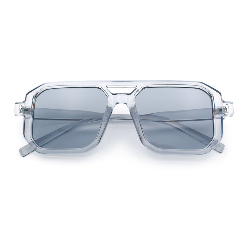 Mens Squared Rectangular Racer Plastic Urban Hipster Sunglasses