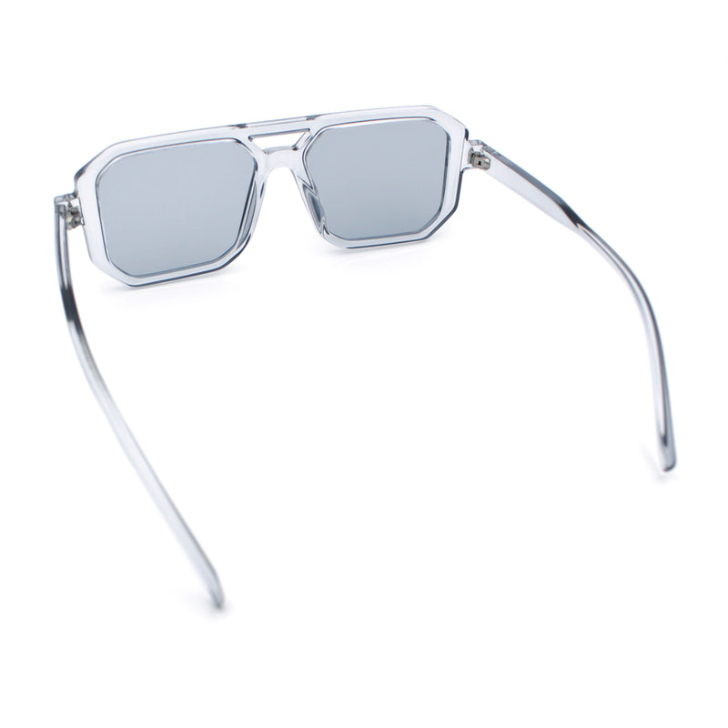 Mens Squared Rectangular Racer Plastic Urban Hipster Sunglasses