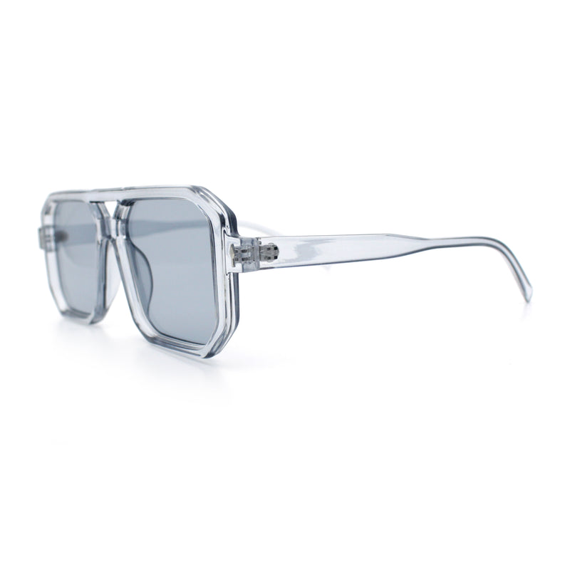 Mens Squared Rectangular Racer Plastic Urban Hipster Sunglasses