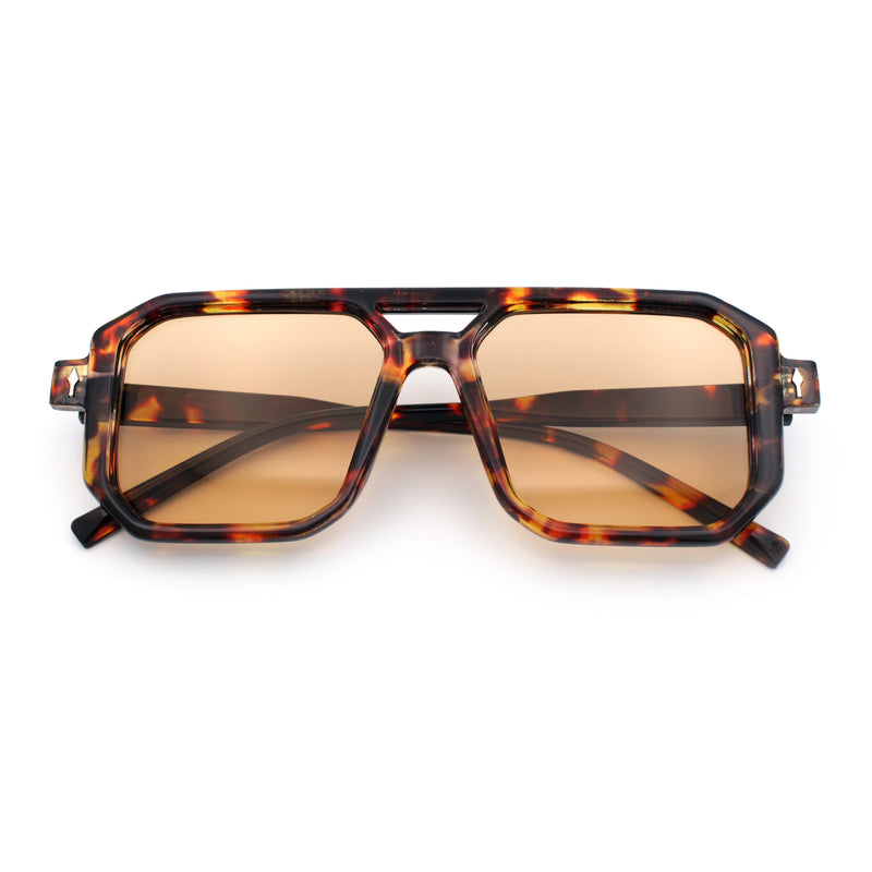 Mens Squared Rectangular Racer Plastic Urban Hipster Sunglasses