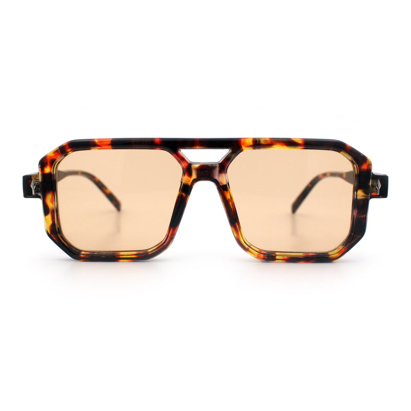 Mens Squared Rectangular Racer Plastic Urban Hipster Sunglasses