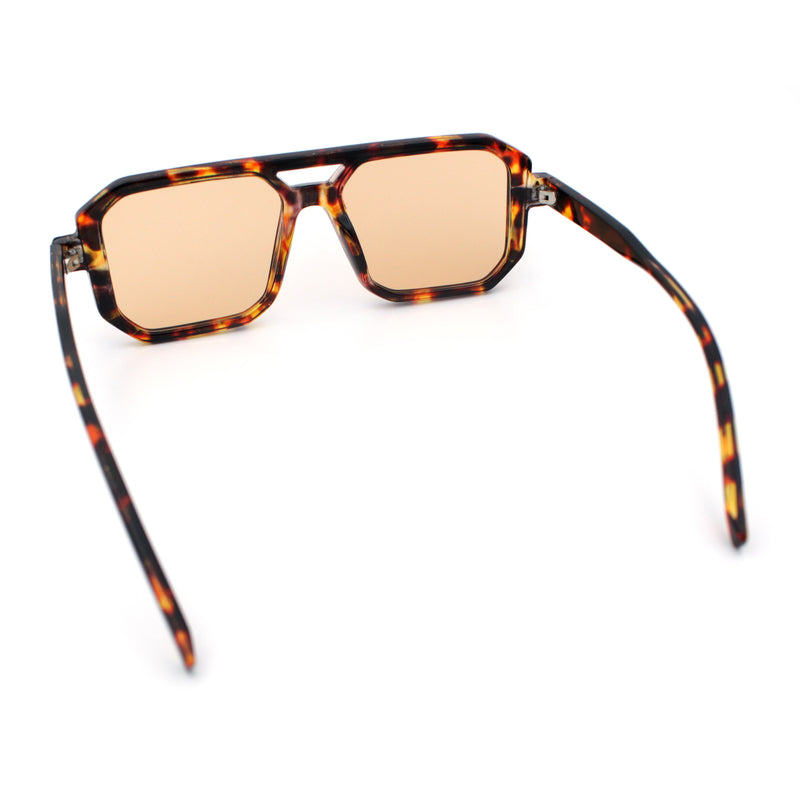 Mens Squared Rectangular Racer Plastic Urban Hipster Sunglasses