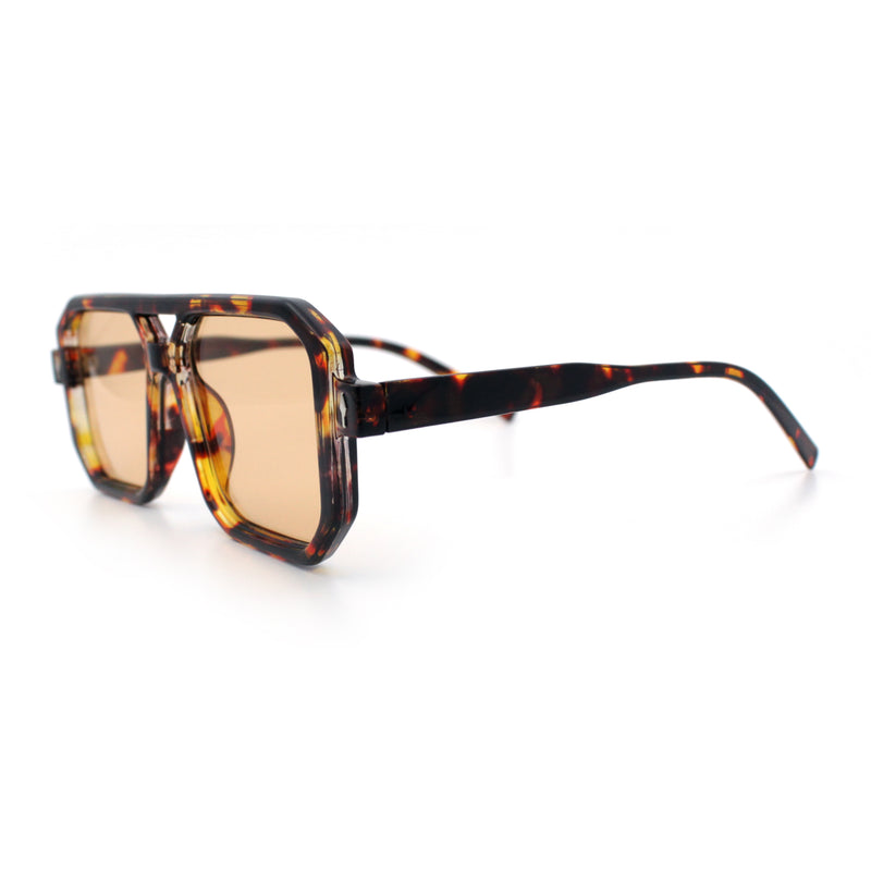 Mens Squared Rectangular Racer Plastic Urban Hipster Sunglasses