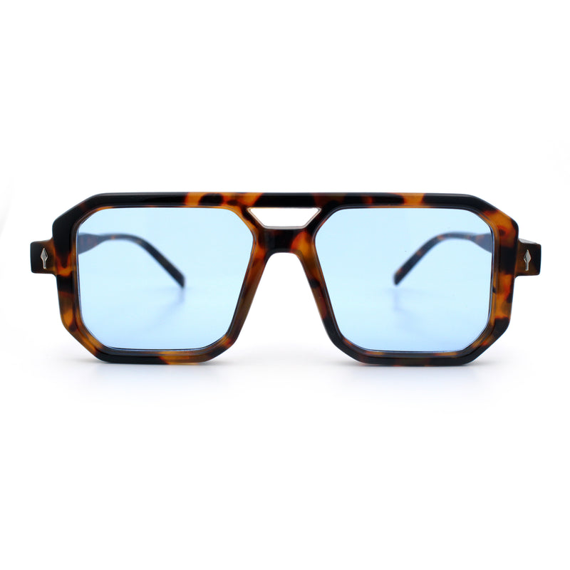 Mens Squared Rectangular Racer Plastic Urban Hipster Sunglasses
