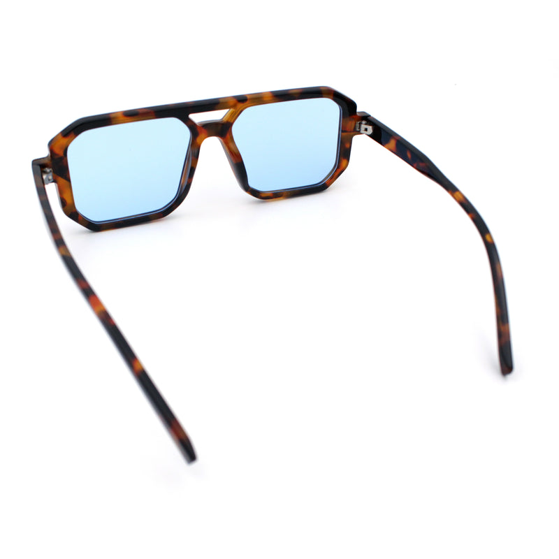 Mens Squared Rectangular Racer Plastic Urban Hipster Sunglasses