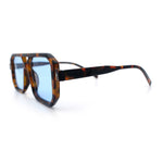 Mens Squared Rectangular Racer Plastic Urban Hipster Sunglasses