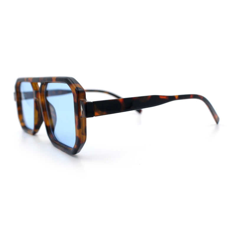 Mens Squared Rectangular Racer Plastic Urban Hipster Sunglasses