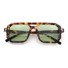Mens Squared Rectangular Racer Plastic Urban Hipster Sunglasses