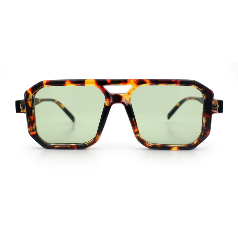 Mens Squared Rectangular Racer Plastic Urban Hipster Sunglasses