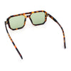 Mens Squared Rectangular Racer Plastic Urban Hipster Sunglasses