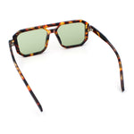 Mens Squared Rectangular Racer Plastic Urban Hipster Sunglasses