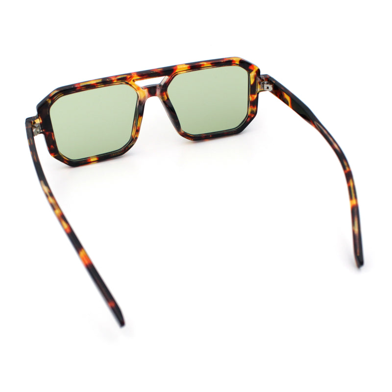 Mens Squared Rectangular Racer Plastic Urban Hipster Sunglasses