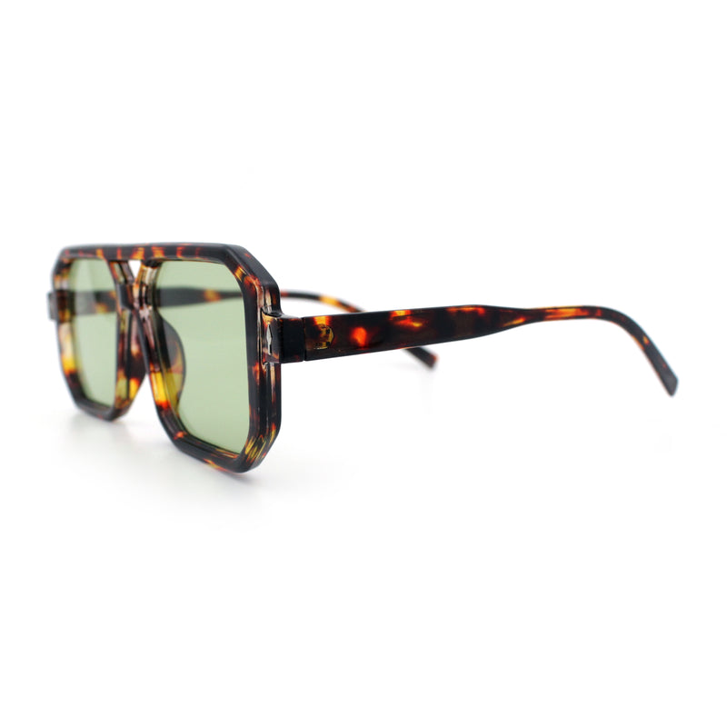 Mens Squared Rectangular Racer Plastic Urban Hipster Sunglasses