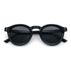 Gentlemanly Keyhole Beveled Round Horn Rim Hipster Sunglasses