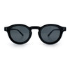 Gentlemanly Keyhole Beveled Round Horn Rim Hipster Sunglasses