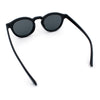 Gentlemanly Keyhole Beveled Round Horn Rim Hipster Sunglasses