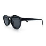 Gentlemanly Keyhole Beveled Round Horn Rim Hipster Sunglasses