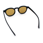 Gentlemanly Keyhole Beveled Round Horn Rim Hipster Sunglasses