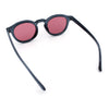Gentlemanly Keyhole Beveled Round Horn Rim Hipster Sunglasses