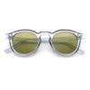 Gentlemanly Keyhole Beveled Round Horn Rim Hipster Sunglasses