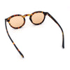 Gentlemanly Keyhole Beveled Round Horn Rim Hipster Sunglasses