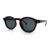 Gentlemanly Keyhole Beveled Round Horn Rim Hipster Sunglasses