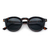 Gentlemanly Keyhole Beveled Round Horn Rim Hipster Sunglasses