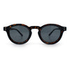 Gentlemanly Keyhole Beveled Round Horn Rim Hipster Sunglasses