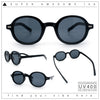 Vintage Vibe Hipster Fashion Round Plastic Horn Rim Sunglasses