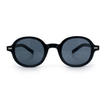 Vintage Vibe Hipster Fashion Round Plastic Horn Rim Sunglasses