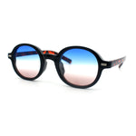 Vintage Vibe Hipster Fashion Round Plastic Horn Rim Sunglasses