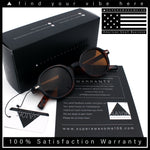 Vintage Vibe Hipster Fashion Round Plastic Horn Rim Sunglasses