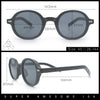 Vintage Vibe Hipster Fashion Round Plastic Horn Rim Sunglasses