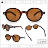 Vintage Vibe Hipster Fashion Round Plastic Horn Rim Sunglasses