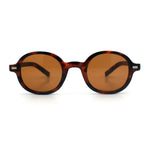 Vintage Vibe Hipster Fashion Round Plastic Horn Rim Sunglasses