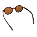 Vintage Vibe Hipster Fashion Round Plastic Horn Rim Sunglasses