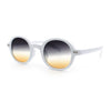 Vintage Vibe Hipster Fashion Round Plastic Horn Rim Sunglasses